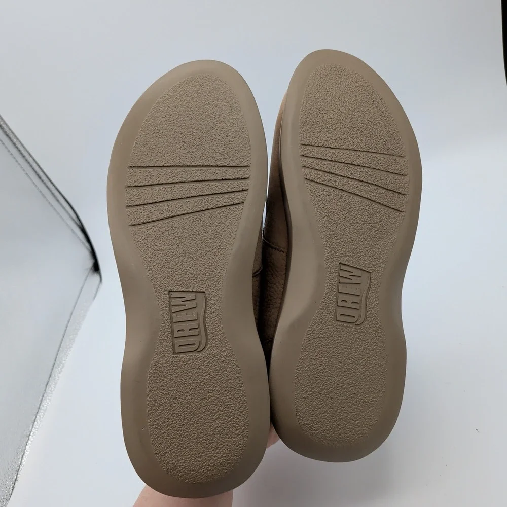 Drew Blazer Women Tan Leather Orthopedic Walking Shoes 10061-75 Size 7M NEW